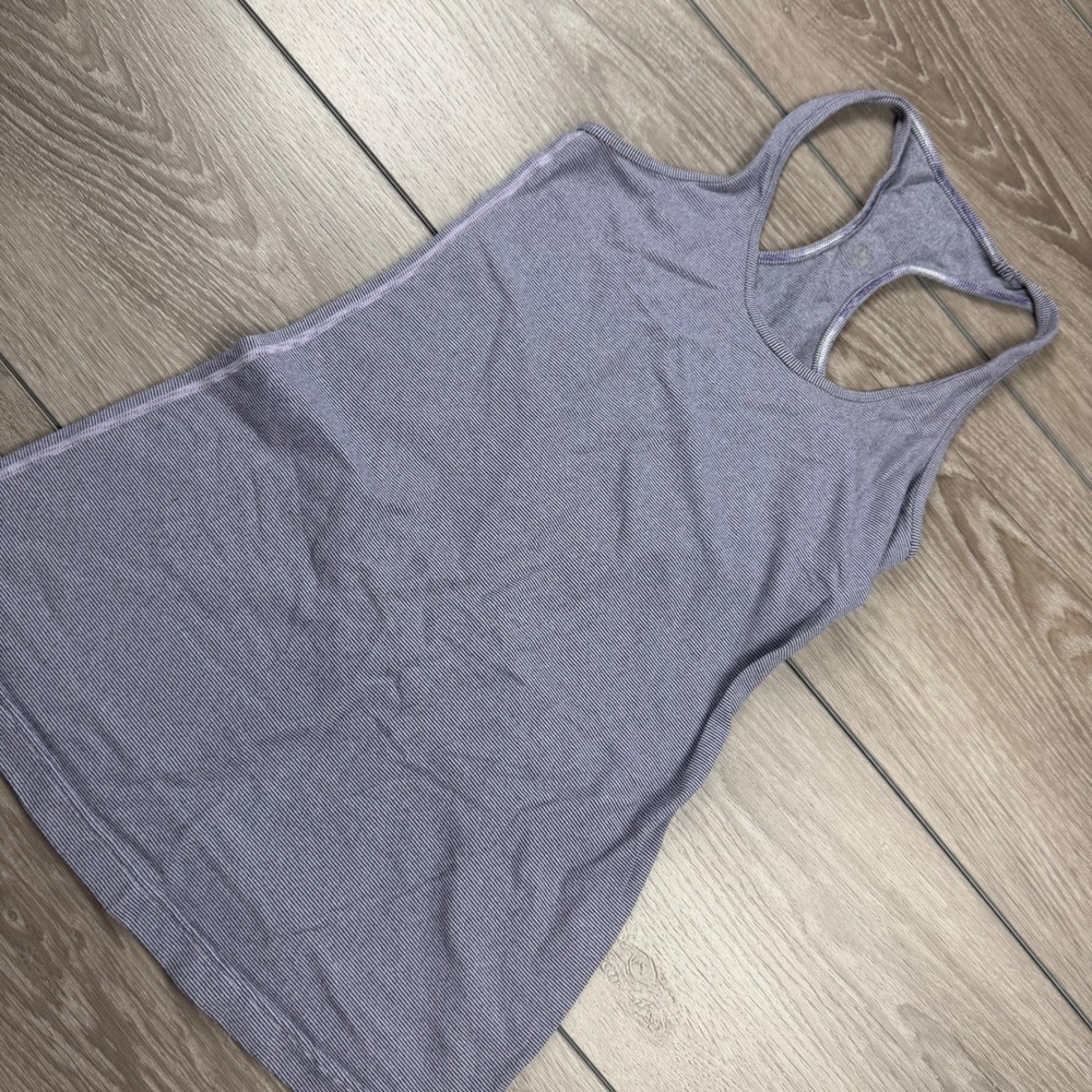 Lululemon Women Tank Top Cool Racerback Striped Purple Size 4